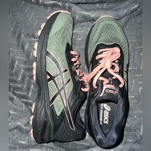 Asics Women's size 10 GT-2000 6 Trail Dynamic DuoMax Green Black Sneakers T8A7N